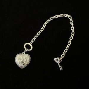 925 SILVER HEART CHAIN BRACELET